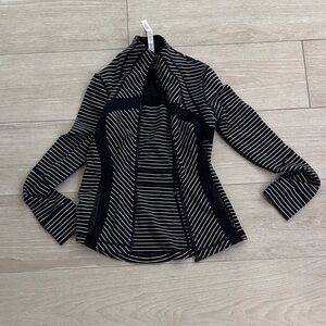 lululemon athletica Black and White Striped zip up jacket